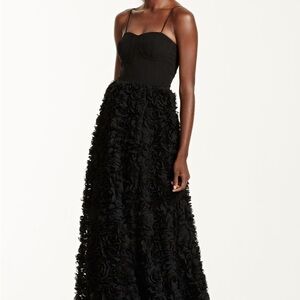 Aidan Aidan Maddox Elegant Black Evening Gown